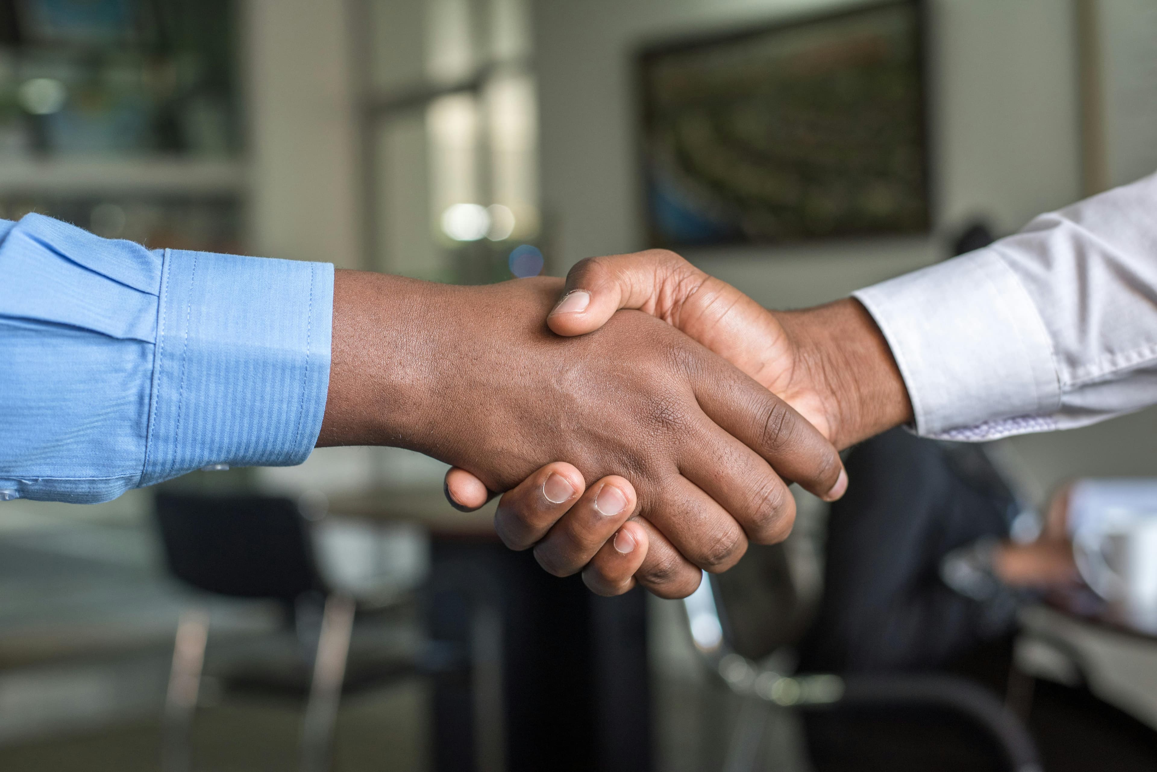Hand shake about section